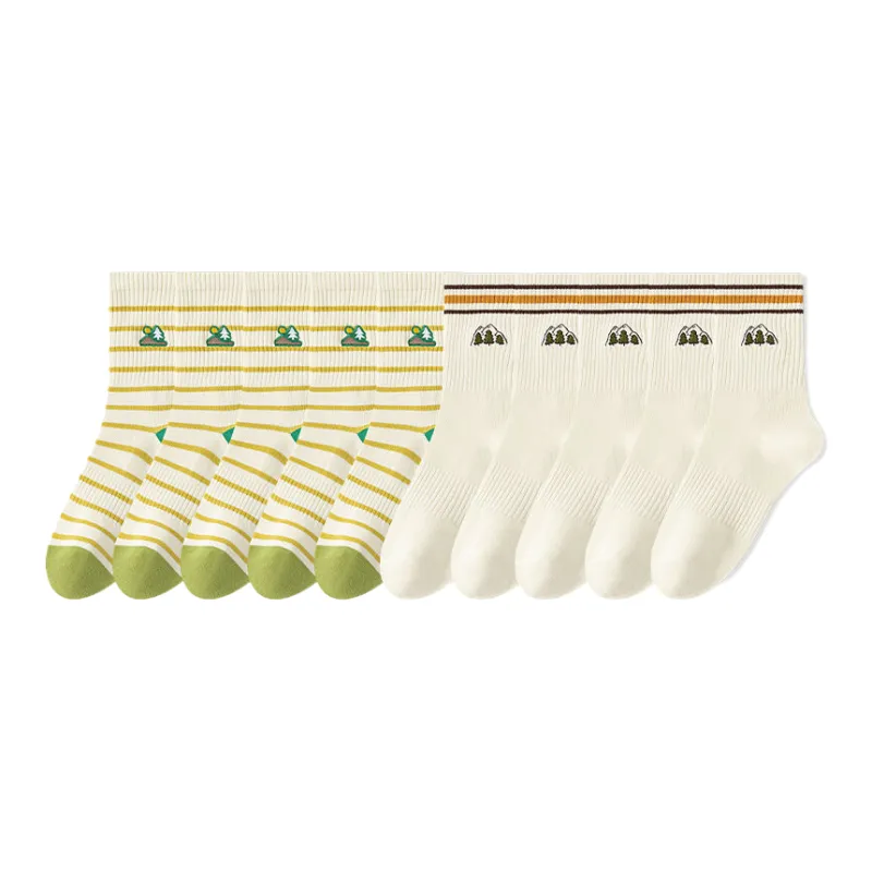 Lan Miao Mid Calf Socks Women's 10 Pack-5
