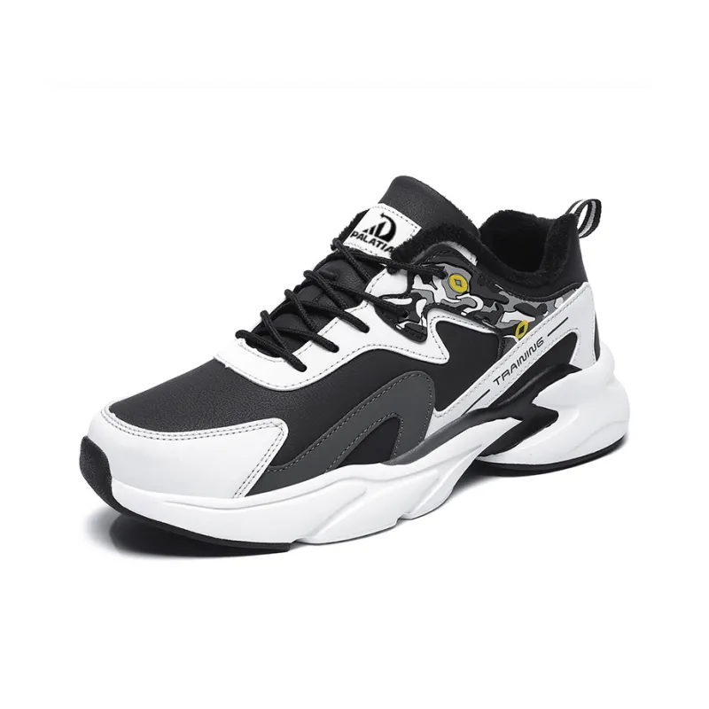 PALATIAL Cushioned Slip Resistant Abrasion Resistant Low Top Chunky Sneakers Men's-42