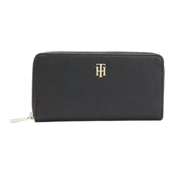 Tommy Hilfiger PU Polyurethane Wallet Large Size Women's Black