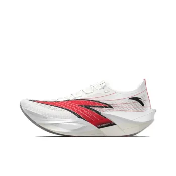 Anta C202 6.0 PRO Cushioned Slip Resistant Abrasion Resistant Low Top Carbon Plate Running Shoes Men's White Red
