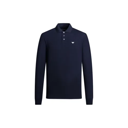 EMPORIO ARMANI Polo Shirts Men Navy Blue