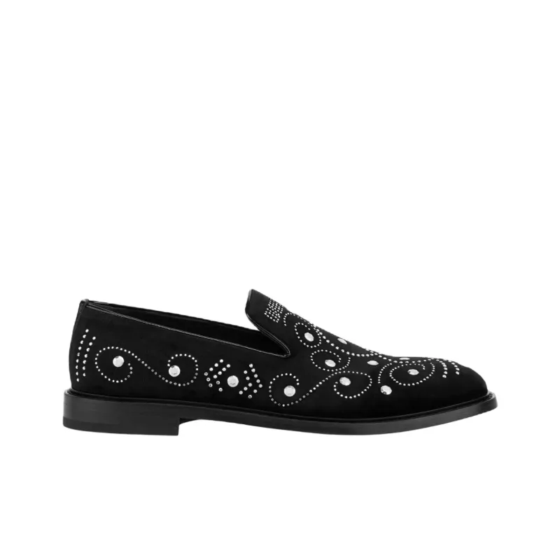MOSCHINO Round Toe Slip On Loafers-1