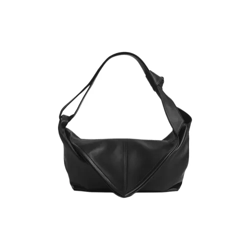 Bottega Veneta Calfskin Portable Crossbody Bag Shoulder Bag Men's Black
