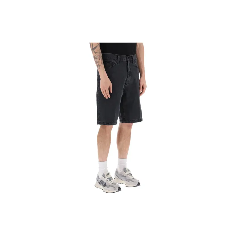 Carhartt WIP Logo detail Denim Shorts-3
