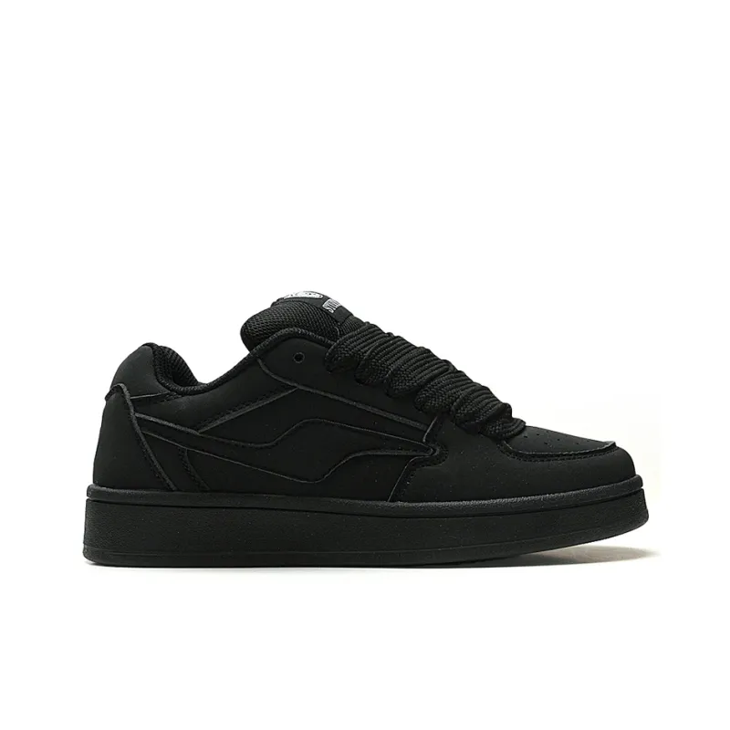 STUR YSN Wear resistant And Lightweight Low Top Skateboard Shoes Unisex Black-2