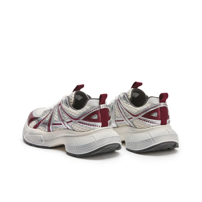 Hotwind Chunky Sneakers Women's Beige Red-2