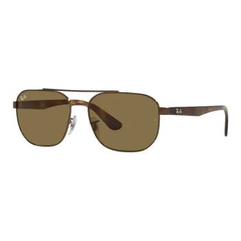 RayBan Metal Square Sunglasses Unisex Brown