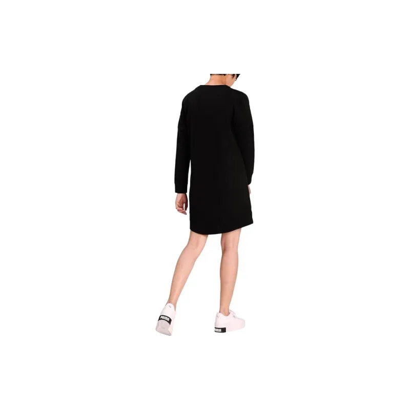 PUMA Long Sleeved Dresses Women's Black-4