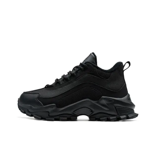 XTEP Warm Wear Resistant Slip Resistant Low Top Casual Shoes Women's Black