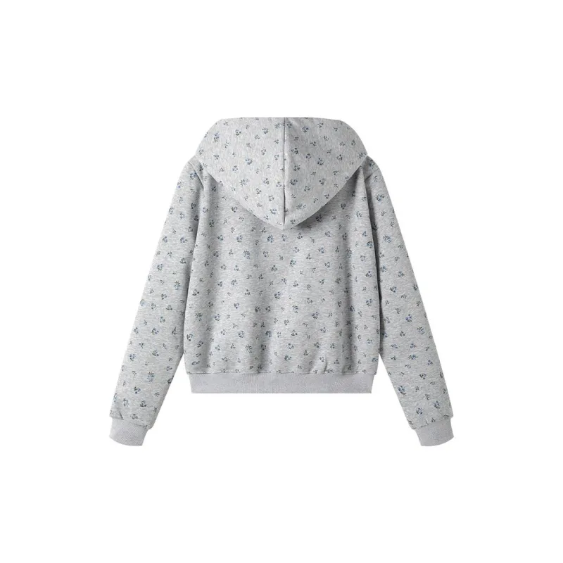 PAZZO Sweetie Preppy Style Versatile Hoodie Women's Light Gray-1