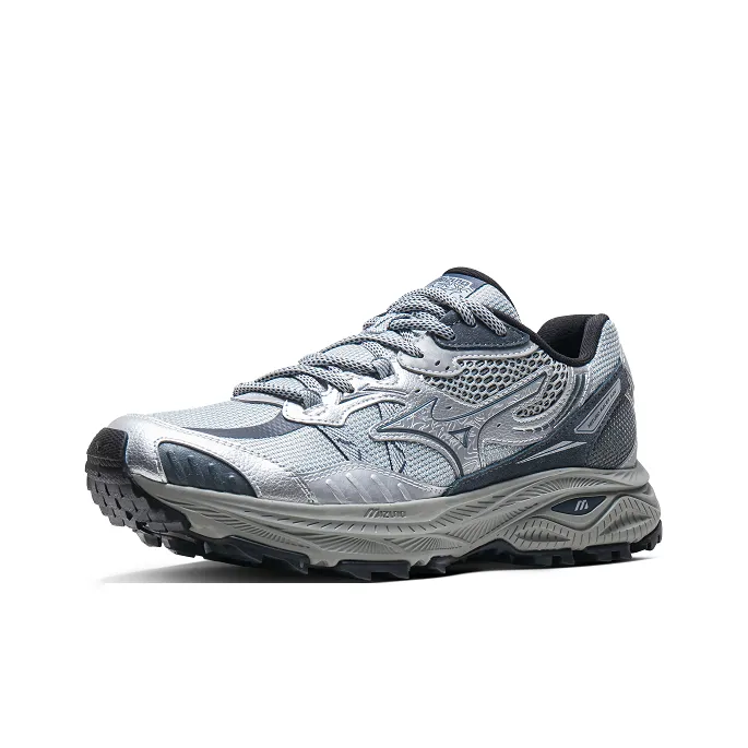 Mizuno Racer ADV Abrasion Resistant Low Top Running Shoes Unisex Silver-1