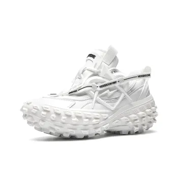 MVA Anti Slip Wear Resistant Breathable Impact Resistant Lightweight Low Top Chunky Sneakers Unisex Pearl White