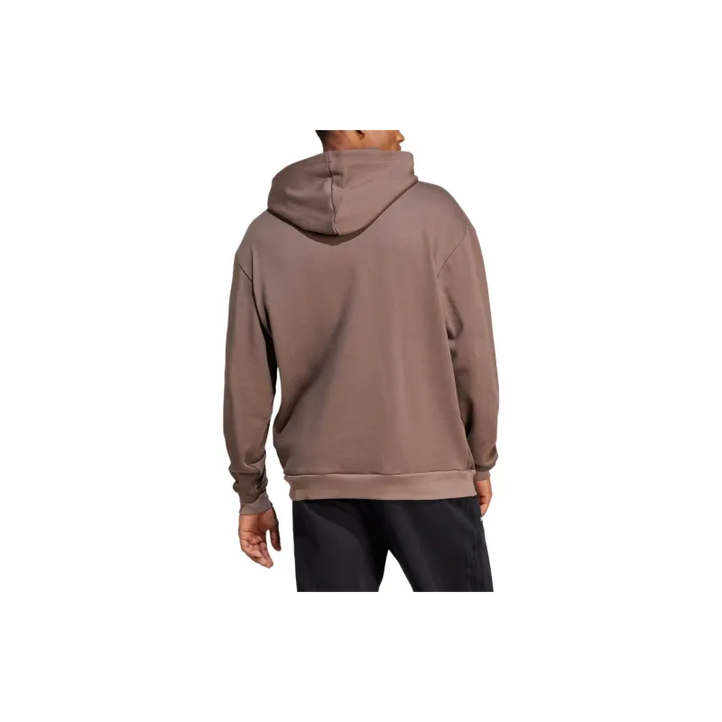 Adidas BRAND LOVE FRENCH TERRY HOODIE Sweatshirt Unisex Stratum Dark Earthy Brown-2