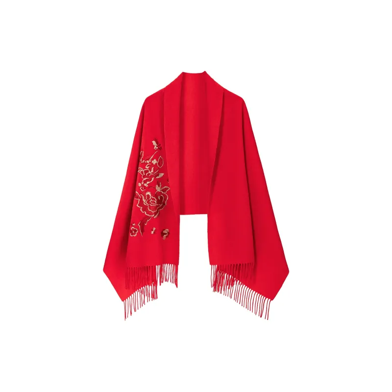 Shanghai Story 100% Sheep Wool Shawls Women's Furong 4 Colors-4