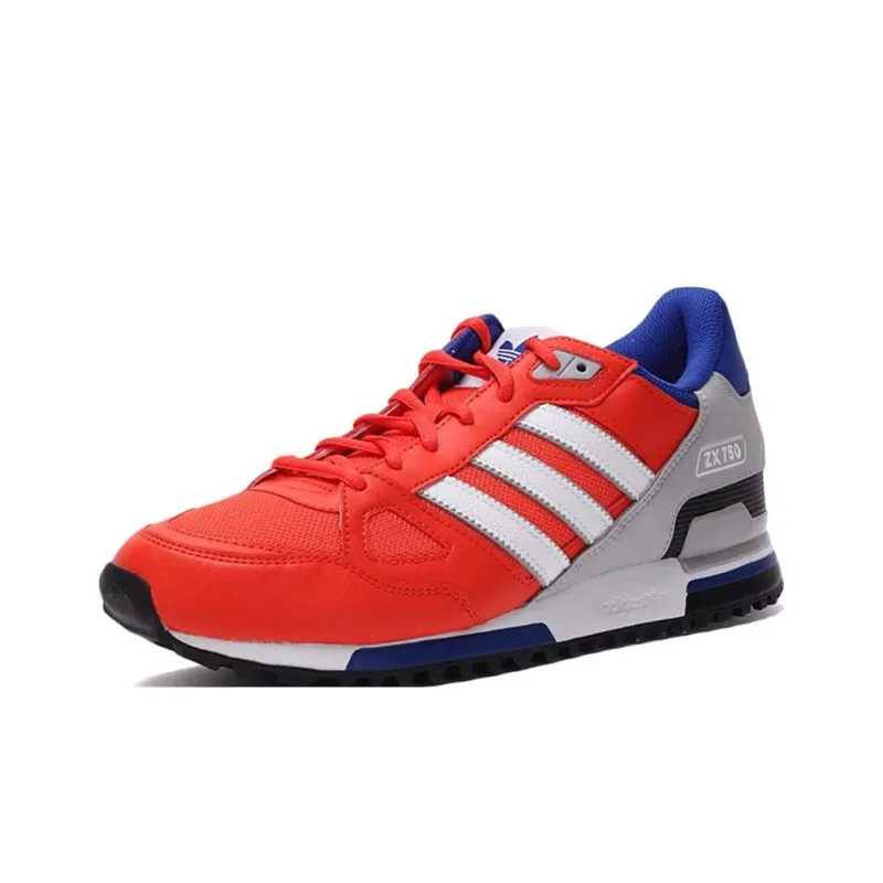 Adidas Originals ZX 750 Anti-Slip Wear-Resistant Low-Top Casual Shoes Unisex Red-0