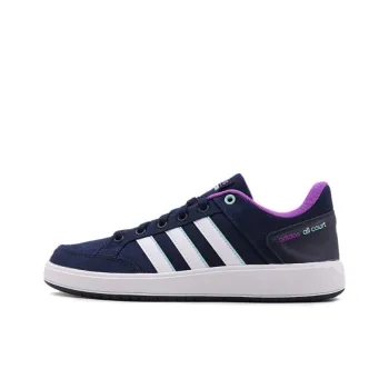 Adidas Cloudfoam All Court Anti-Slip Wear-Resistant Low-Top Skateboard Shoes Women's Blue