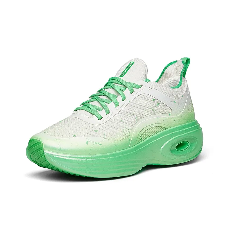 Sprandi Abrasion Resistant Low Top Running Shoes Women's White Purple Green-7