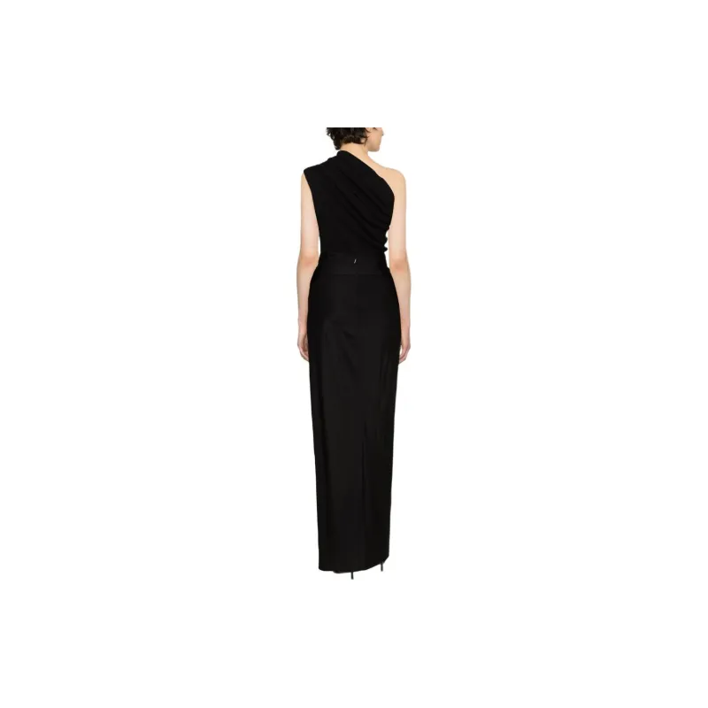 SAINT LAURENT Ruched Long Skirt-4