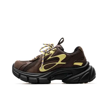 Mule Donkey Lightweight Height Increasing Low Top Chunky Sneakers Unisex Coffee Brown