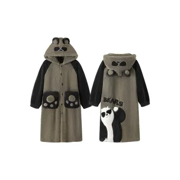 Maultiay Sleep Robe Men's Light Coffee