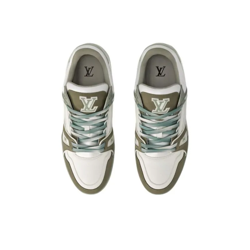 LOUIS VUITTON Trainer Low Top Skateboard Shoes Unisex Dark Green-3