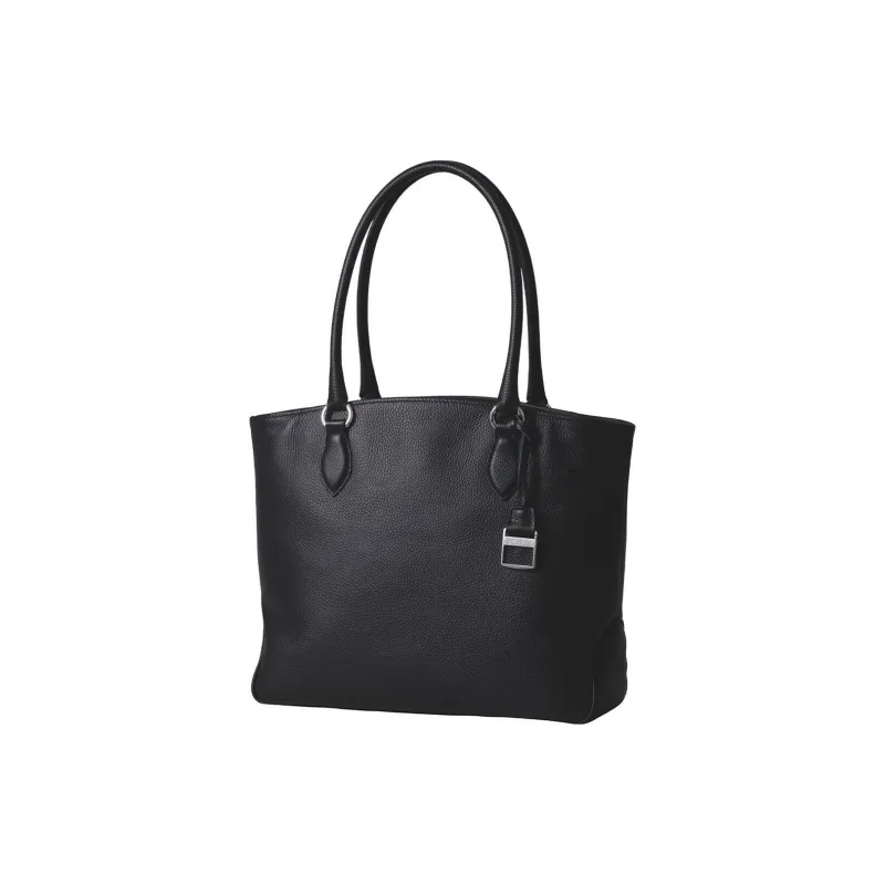 SAMSONITE Cow Leather Tote Bag Shopping Bag Shoulder Bag Handbag Unisex Black-1