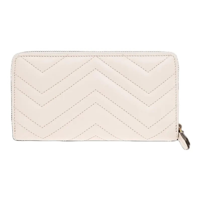 GUCCI Calfskin Wallet Women's Cream-2