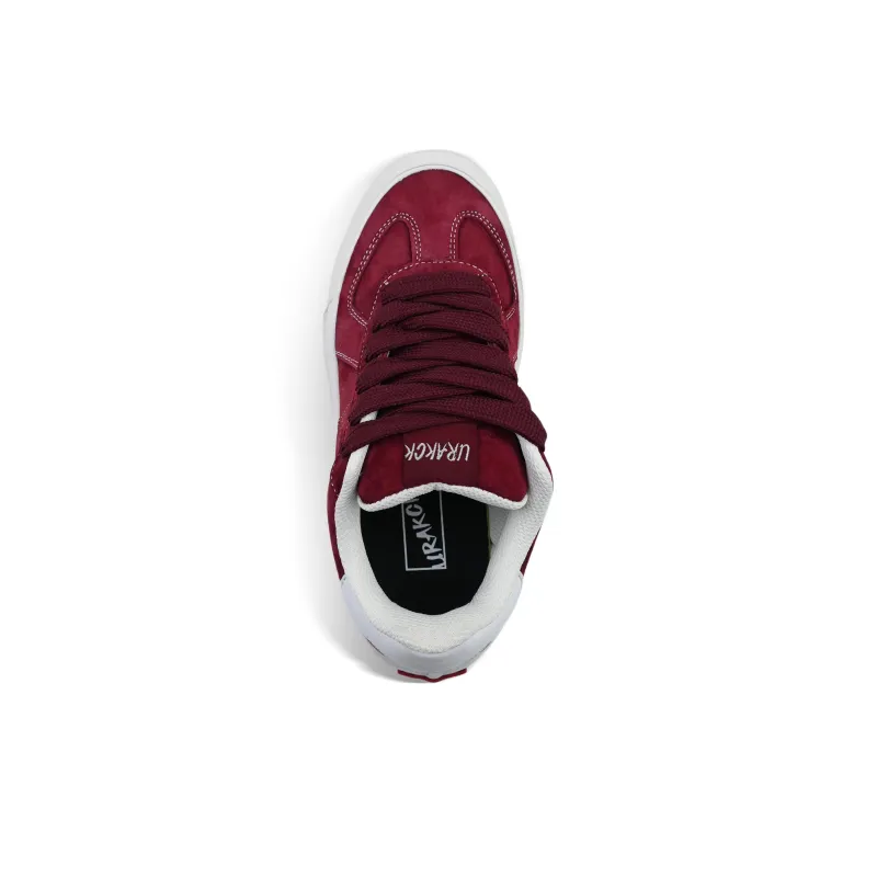 URAKCK German Army Trainers Low Top Skateboard Shoes Unisex Burgundy-4