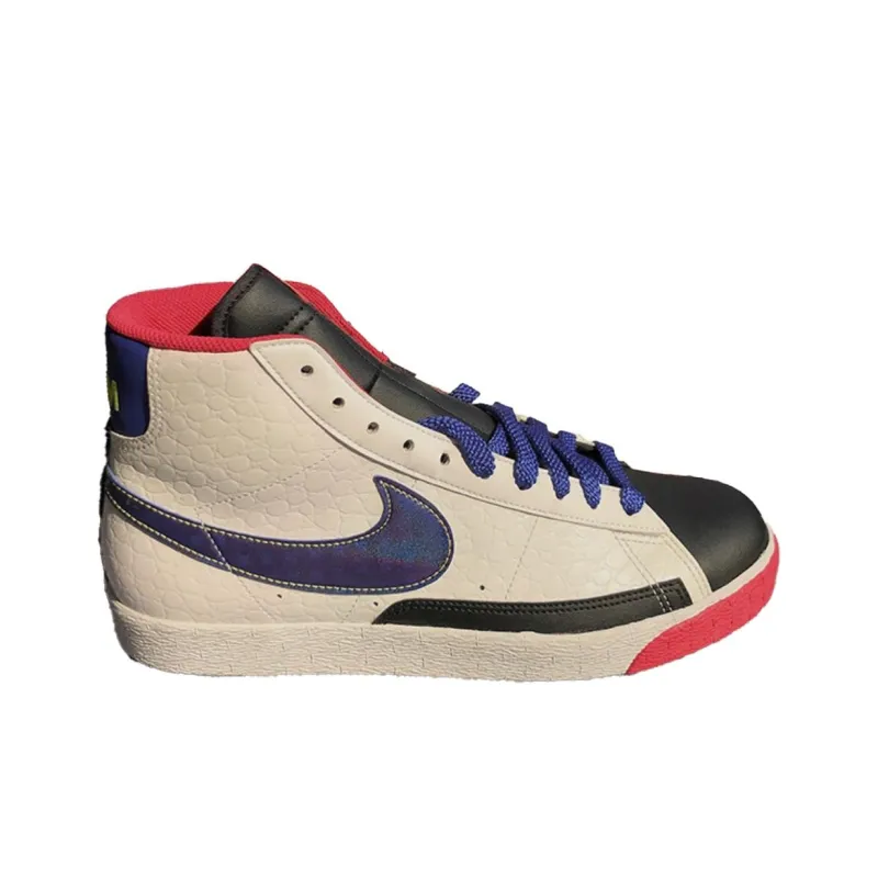 Nike Blazer Anti-Slip Wear-Resistant High-Top Skateboard Shoes Women's White Blue-1