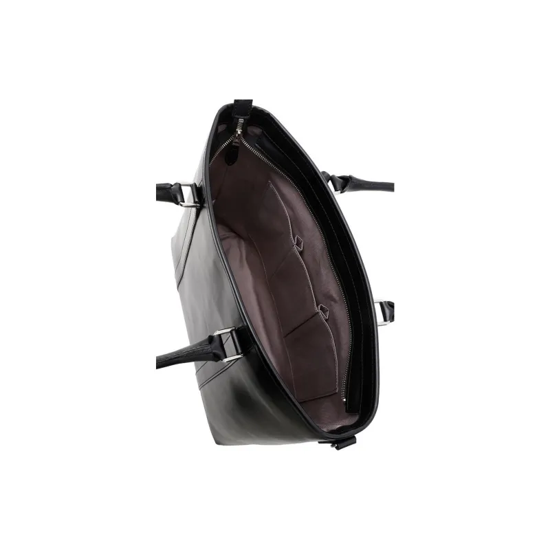 SAMSONITE Cow Leather Tote Bag Shopping Bag Shoulder Bag Crossbody Bag Handbag Unisex Black-6
