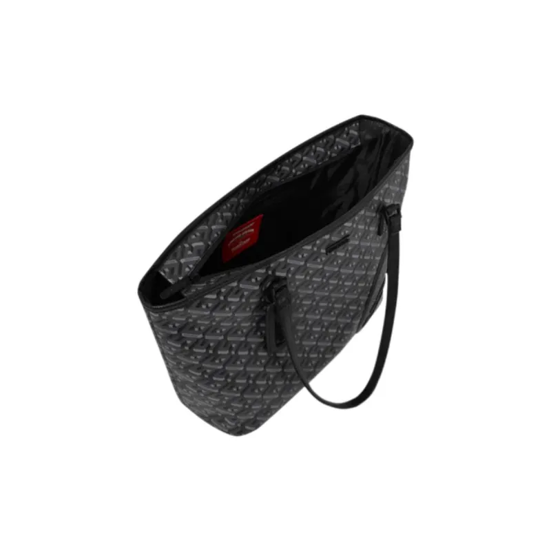 SPRAYGROUND Artificial Leather Tote Bag Shopping Bag Handbag Unisex Black-3