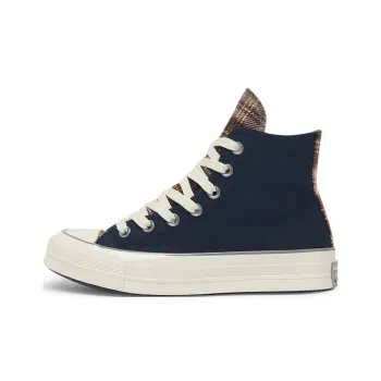 Chuck 70 Women's Converse High 'Canvas & Plaid Obsidian'