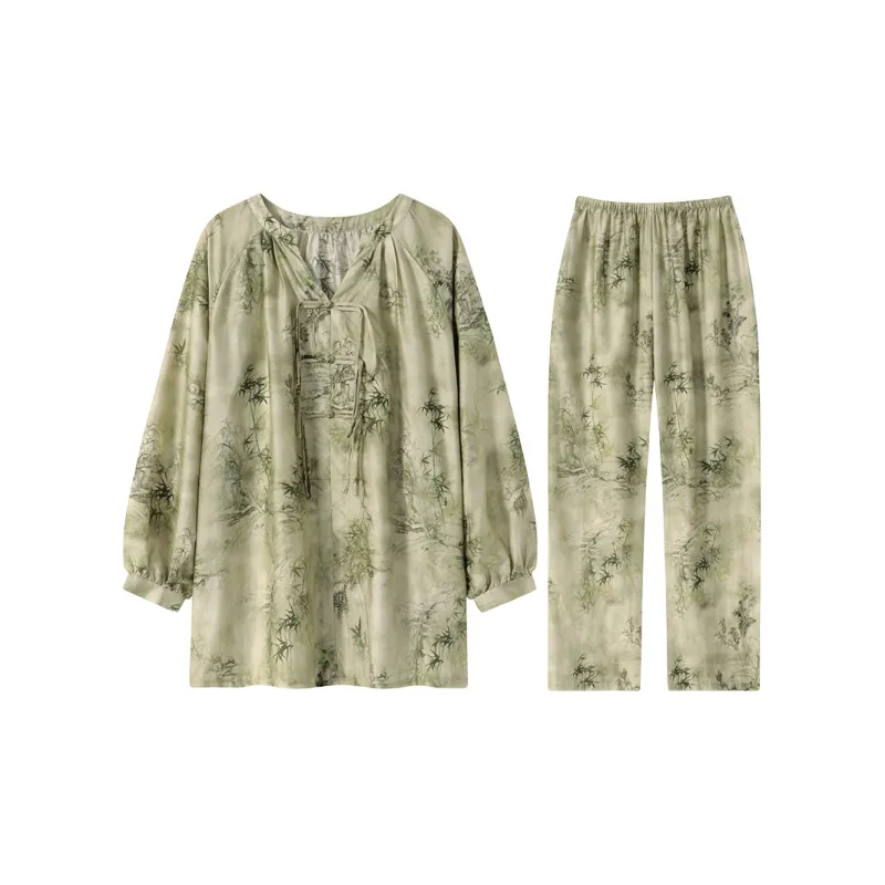 Lan Miao Pajama Set Women's Ecru-2