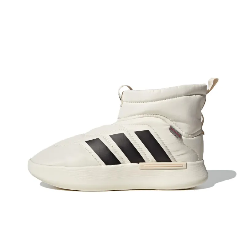 Adidas Adipuff Anti Slip Wear Resistant High Top Casual Shoes Unisex White Black-0