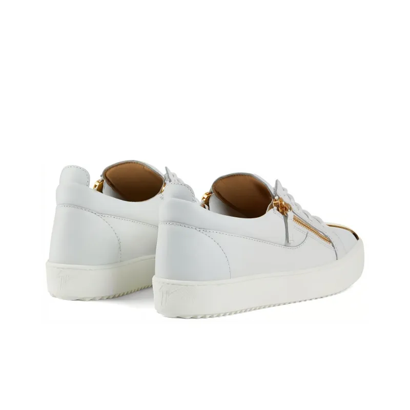 Giuseppe Zanotti/GZ Low Top Skateboard Shoes Men's White Gray-2