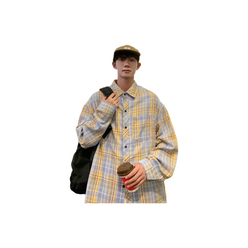 PAINT STAIN Shirts Unisex Yellow-27
