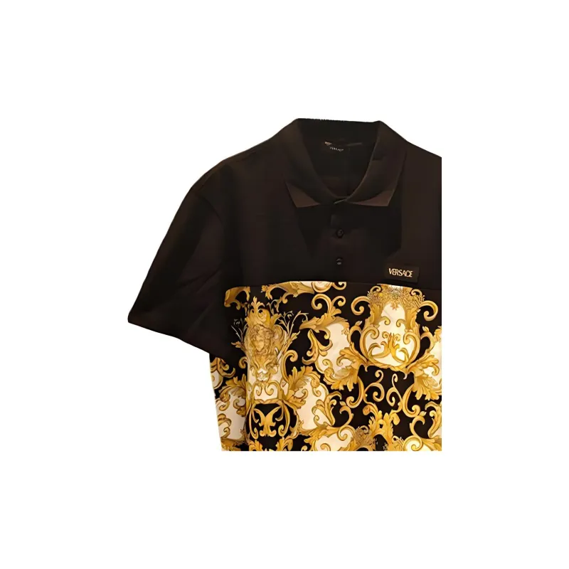 VERSACE Medusa Print Short Sleeves Polo Shirt-7