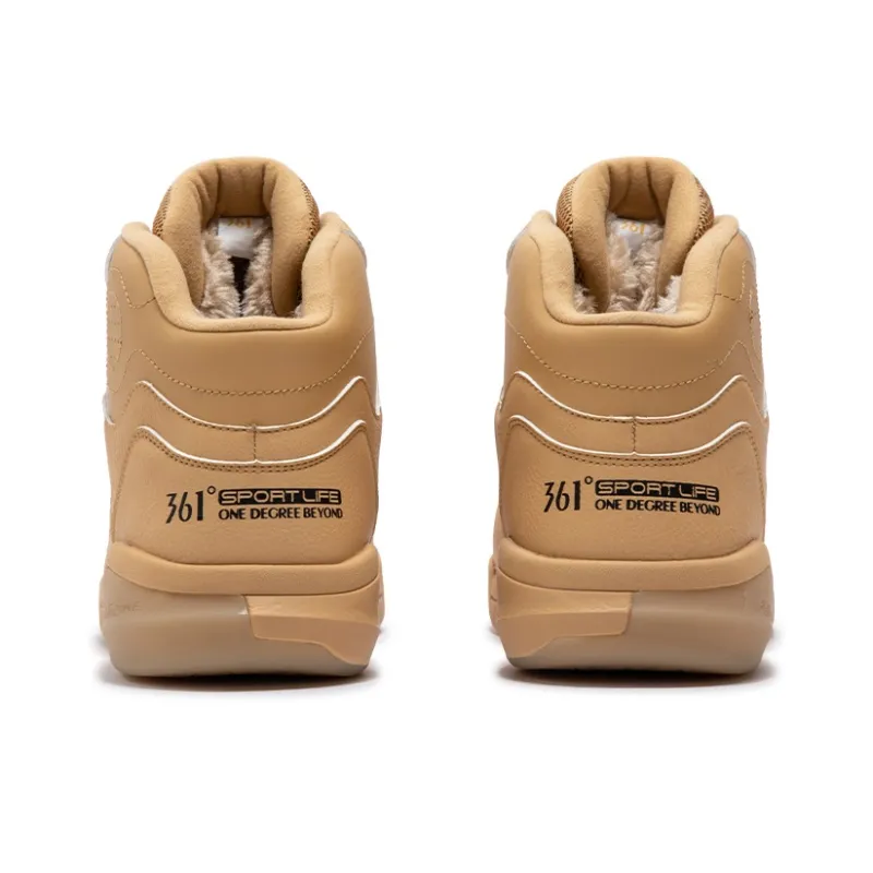361° Winter Syndrome Anti-Slip And Wear-Resistant Warm High-Top Casual Shoes Men's Brown-3
