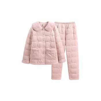 FENTENG Pajama Set Women's Pastel Pink