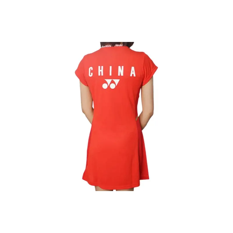 YONEX Short Sleeved Dresses Women's Diamond Red-3