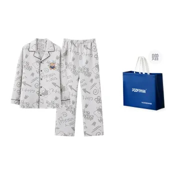 Floating Light Islands Pajama Set Men's Shopping Bag Ivory