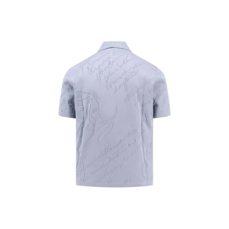 BERLUTI All-Over Patterned Short-Sleeved Polo Shirt-1