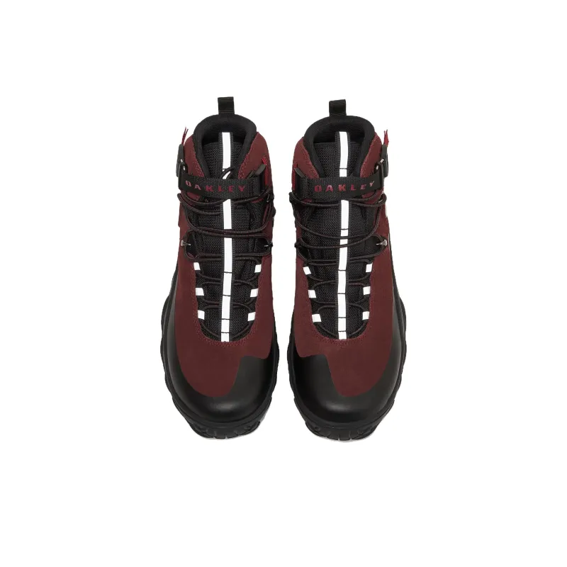 Oakley Anti Slip Wear Resistant High Top Outdoor Shoes Men's Burgundy-3