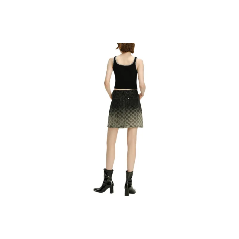 KARL LAGERFELD SS24 Denim Short Skirts Women's Black-2