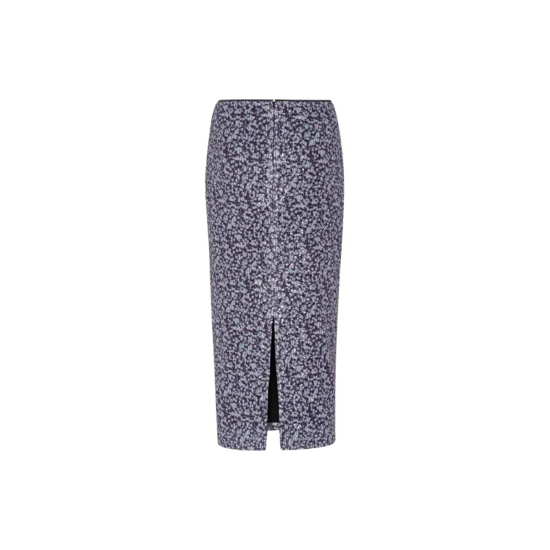 Rotate Sequin Detailed Midi Pencil Skirt-1