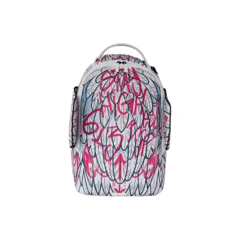 SPRAYGROUND Artificial Leather Backpack Unisex White & Red