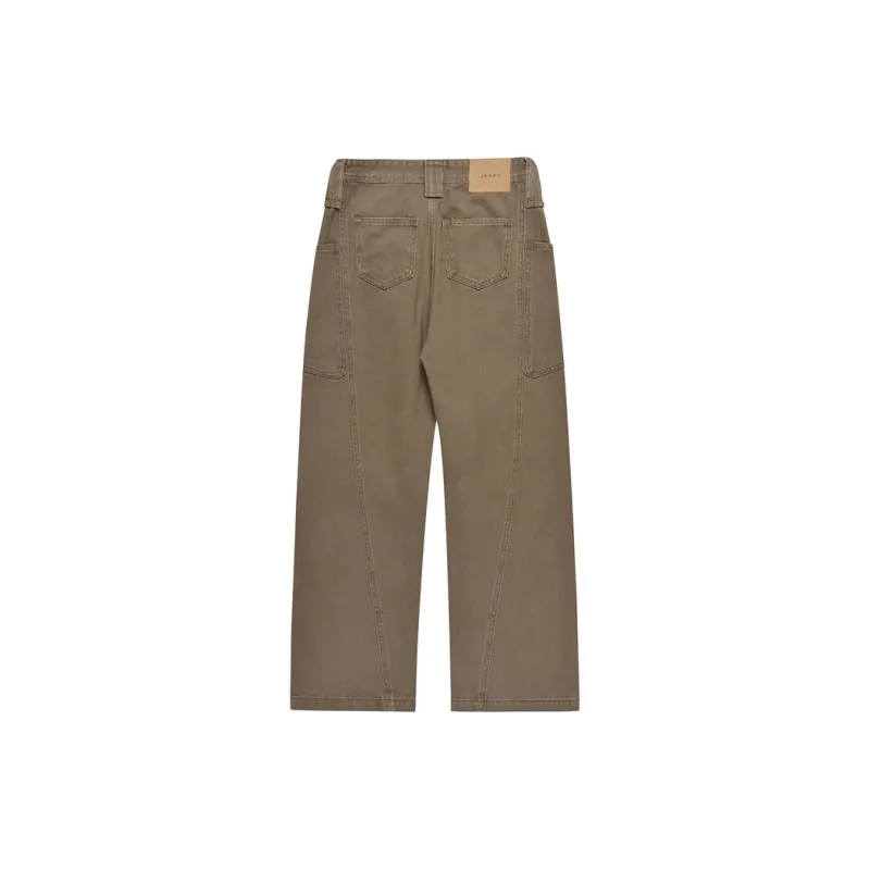 YINLEI Cargo Pants Women's Dark Khaki-1