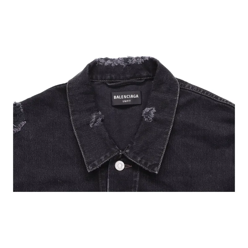 Balenciaga Denim Jacket Men's Black-4