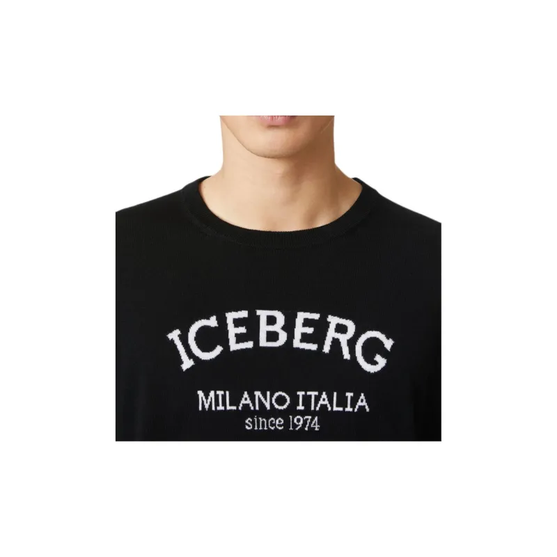 Iceberg Jacquard logo Sweater-4