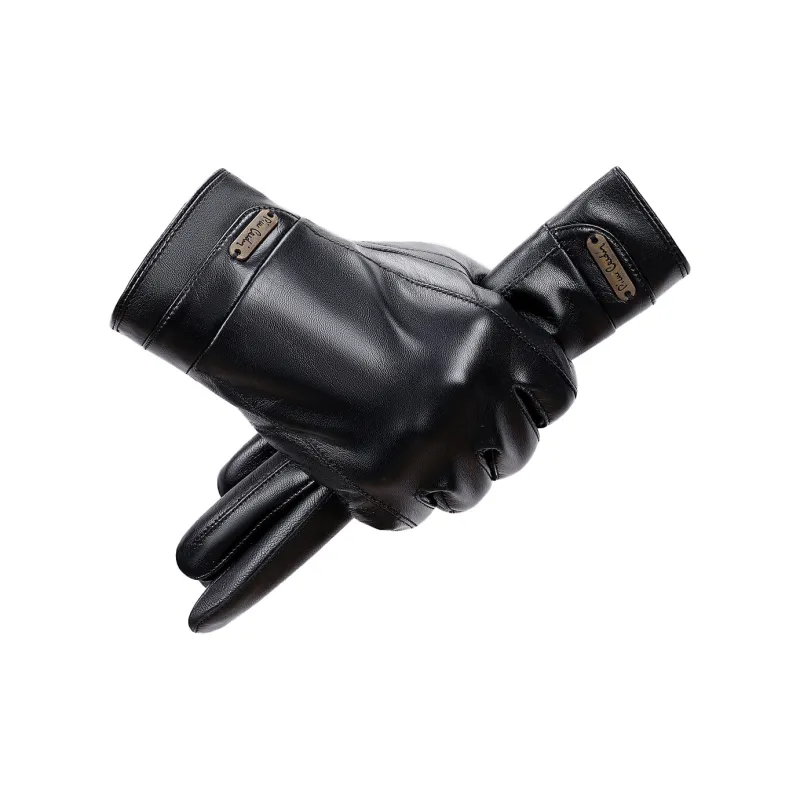 PIERRE CARDIN Sheepskin Gloves Men's Black-1